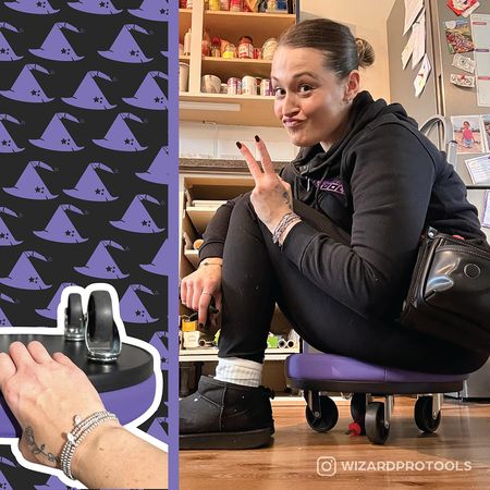 Wizard Pro Stool - Low Profile 360 Degree Swivel Stool 